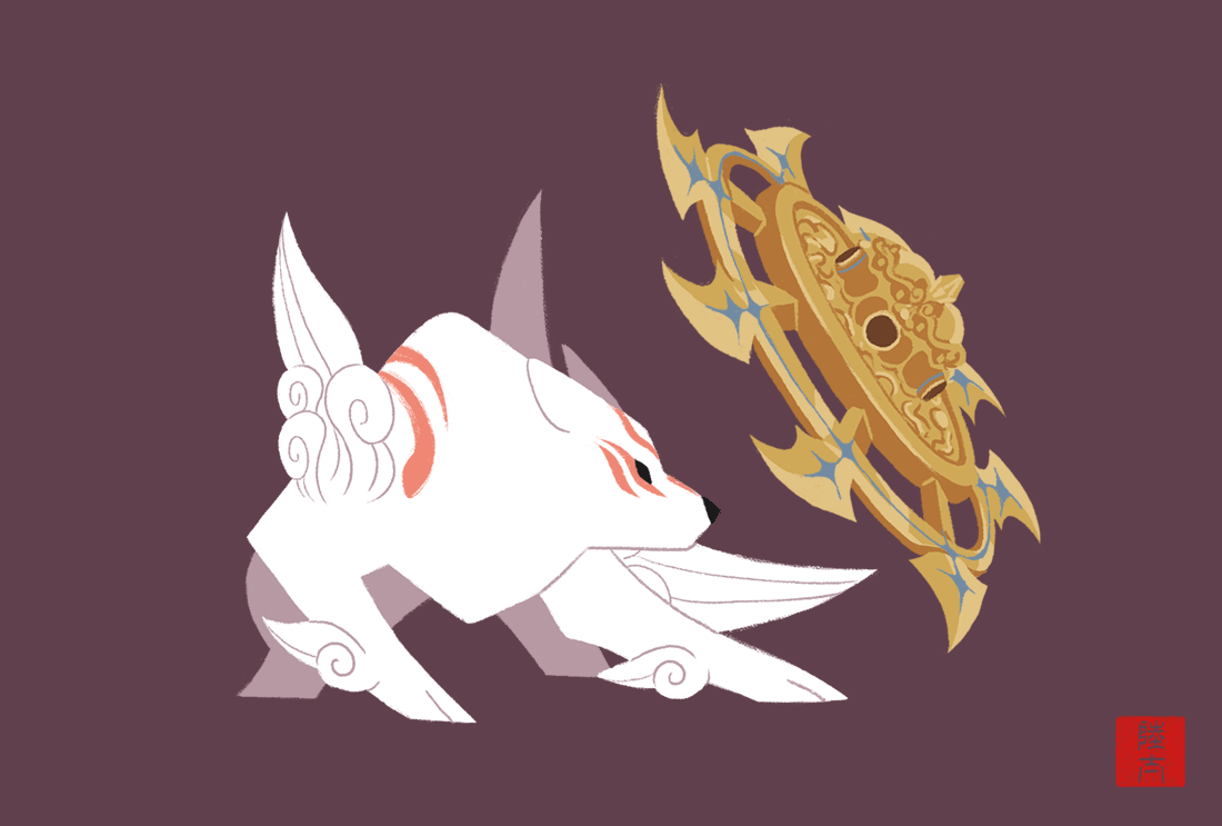 The Big ImageBoard (TBIB) - amaterasu (okami) black eyes black nose ...