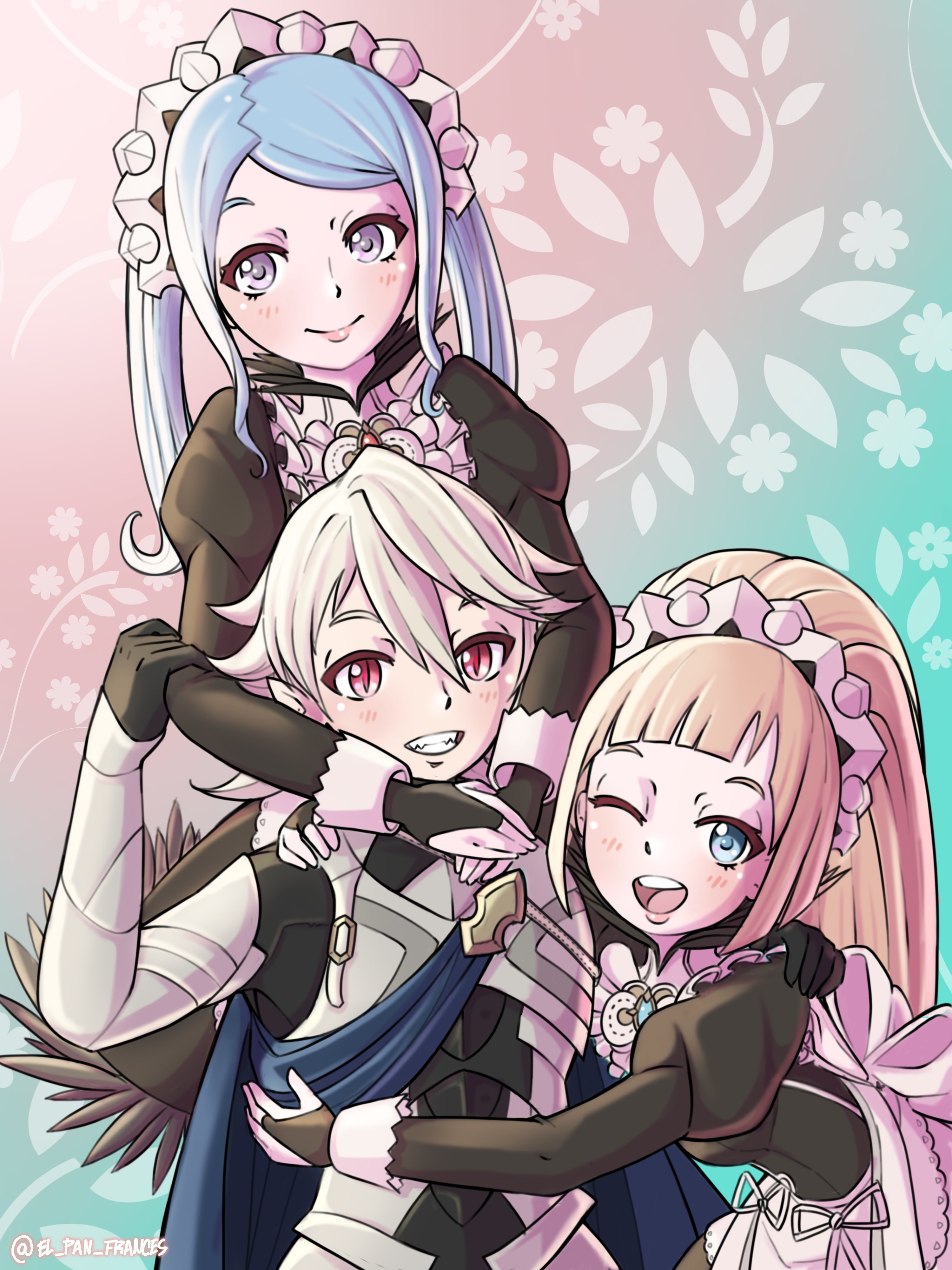 The Big ImageBoard (TBIB) - 1boy 2girls absurdres blonde hair blue eyes ...
