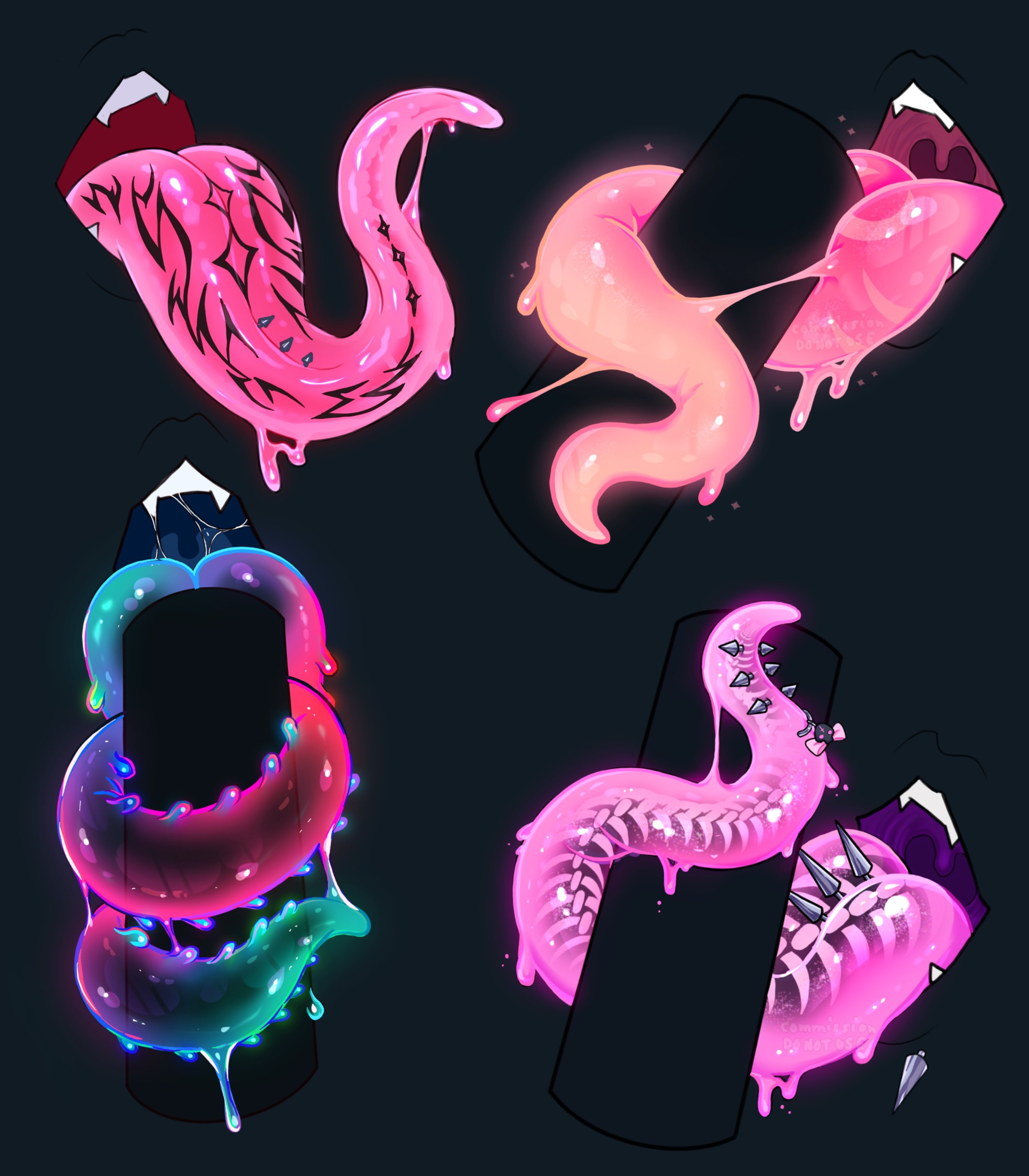 The Big ImageBoard (TBIB) - absurdres alien tongue black background ...