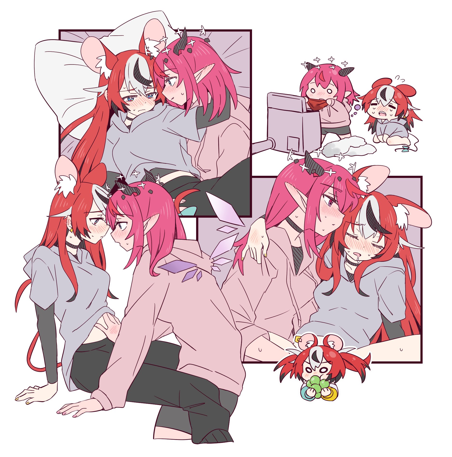 The Big ImageBoard (TBIB) - 2girls animal ears arm around shoulder ...