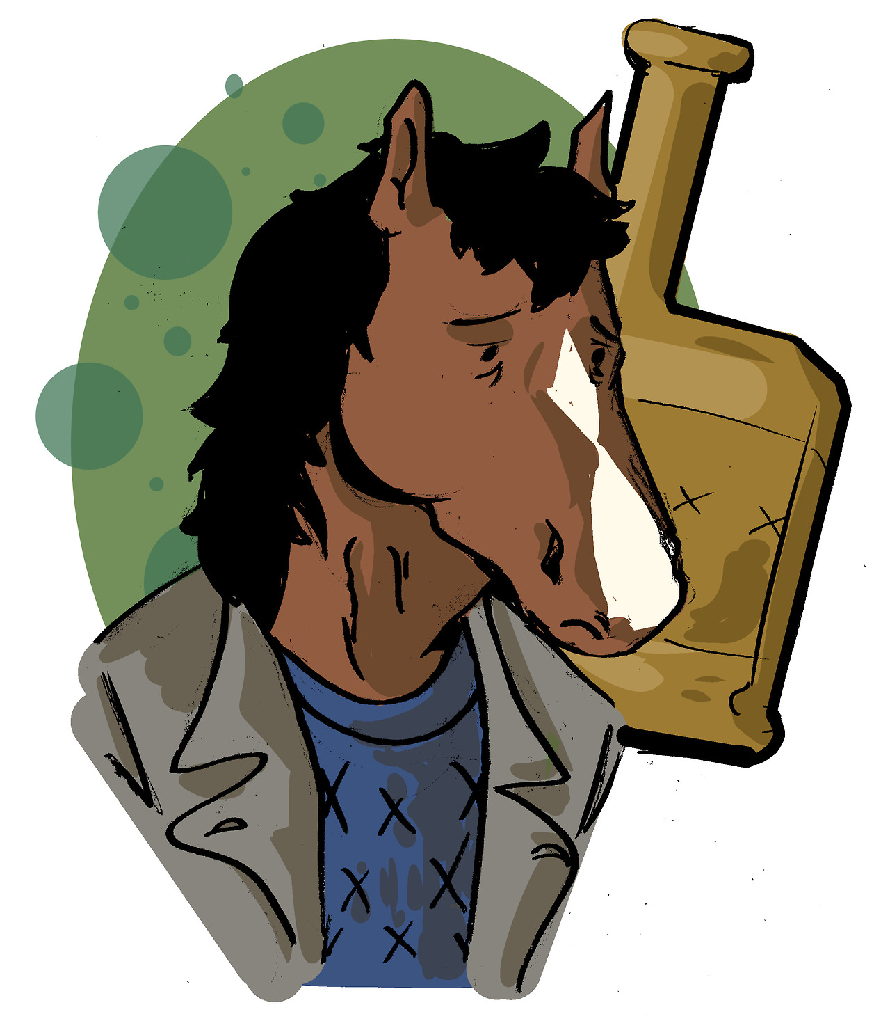 The Big ImageBoard (TBIB) alcohol anthro beverage black mane bojack