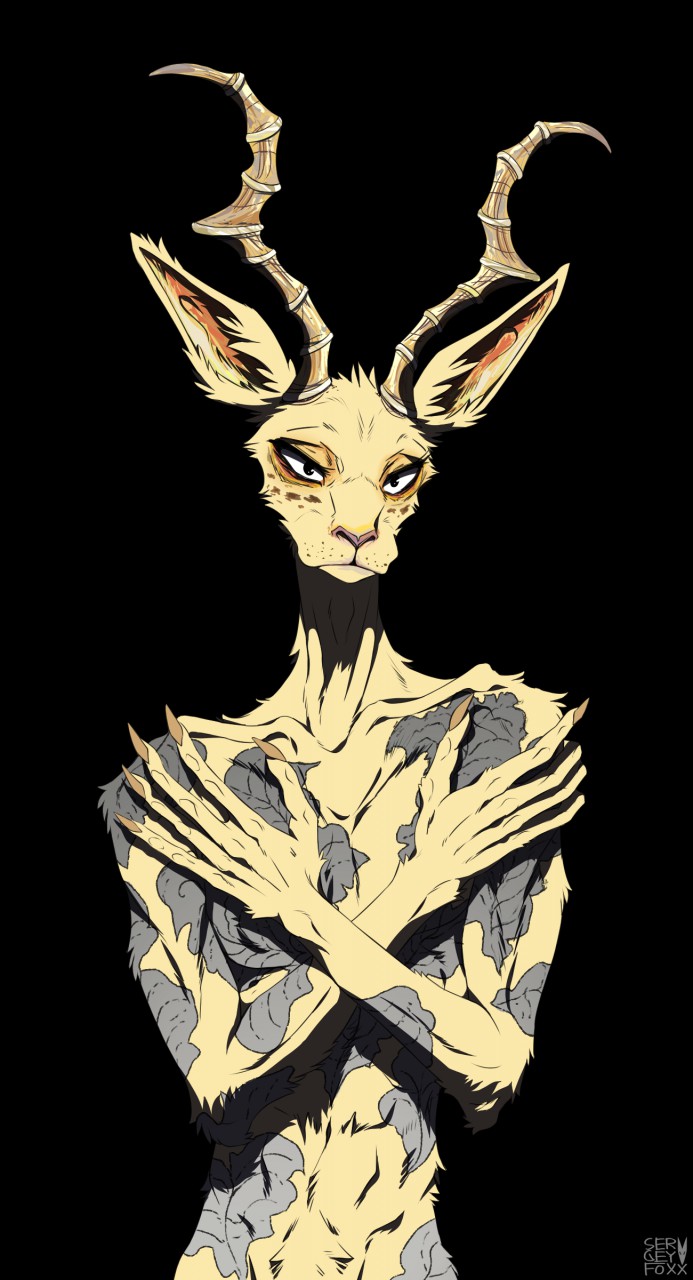 The Big ImageBoard (TBIB) - antelope anthro beastars black background ...