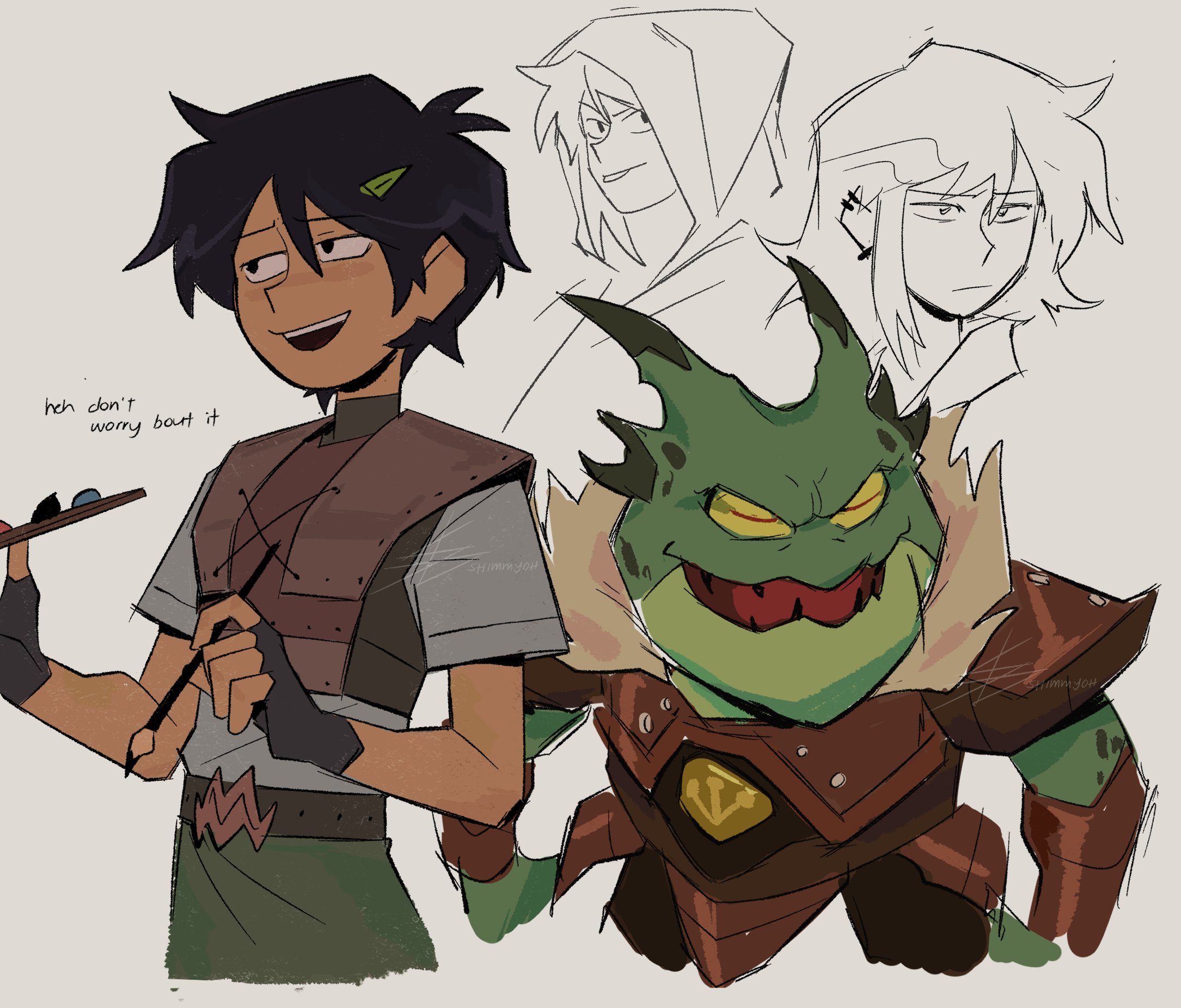 The Big ImageBoard (TBIB) - 1girl amphibia armor belt black hair ...