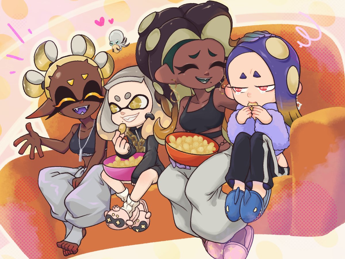 The Big ImageBoard (TBIB) - 4girls alternate costume chips (food ...