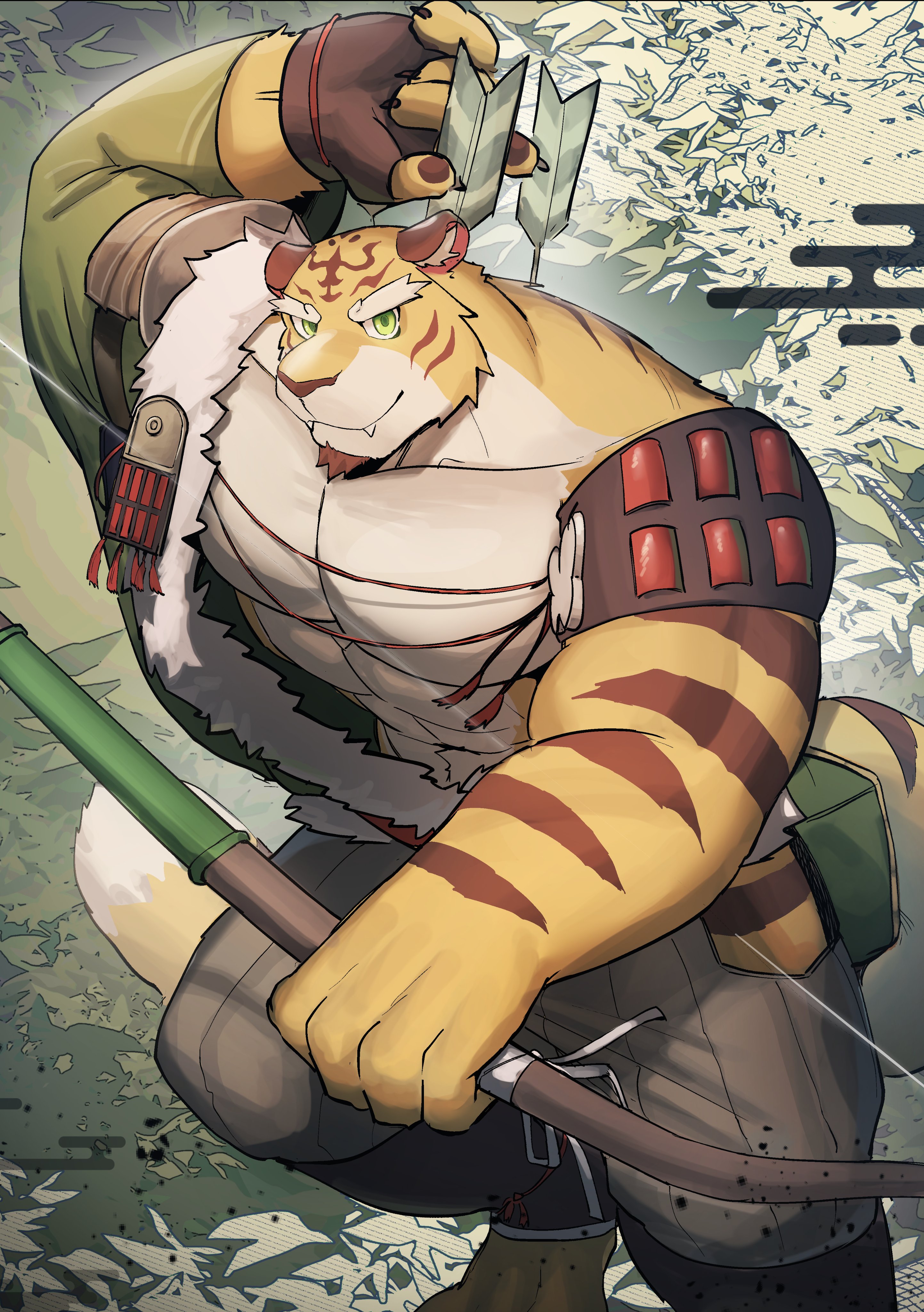 The Big ImageBoard (TBIB) - 1boy abs absurdres animal ears arrow ...