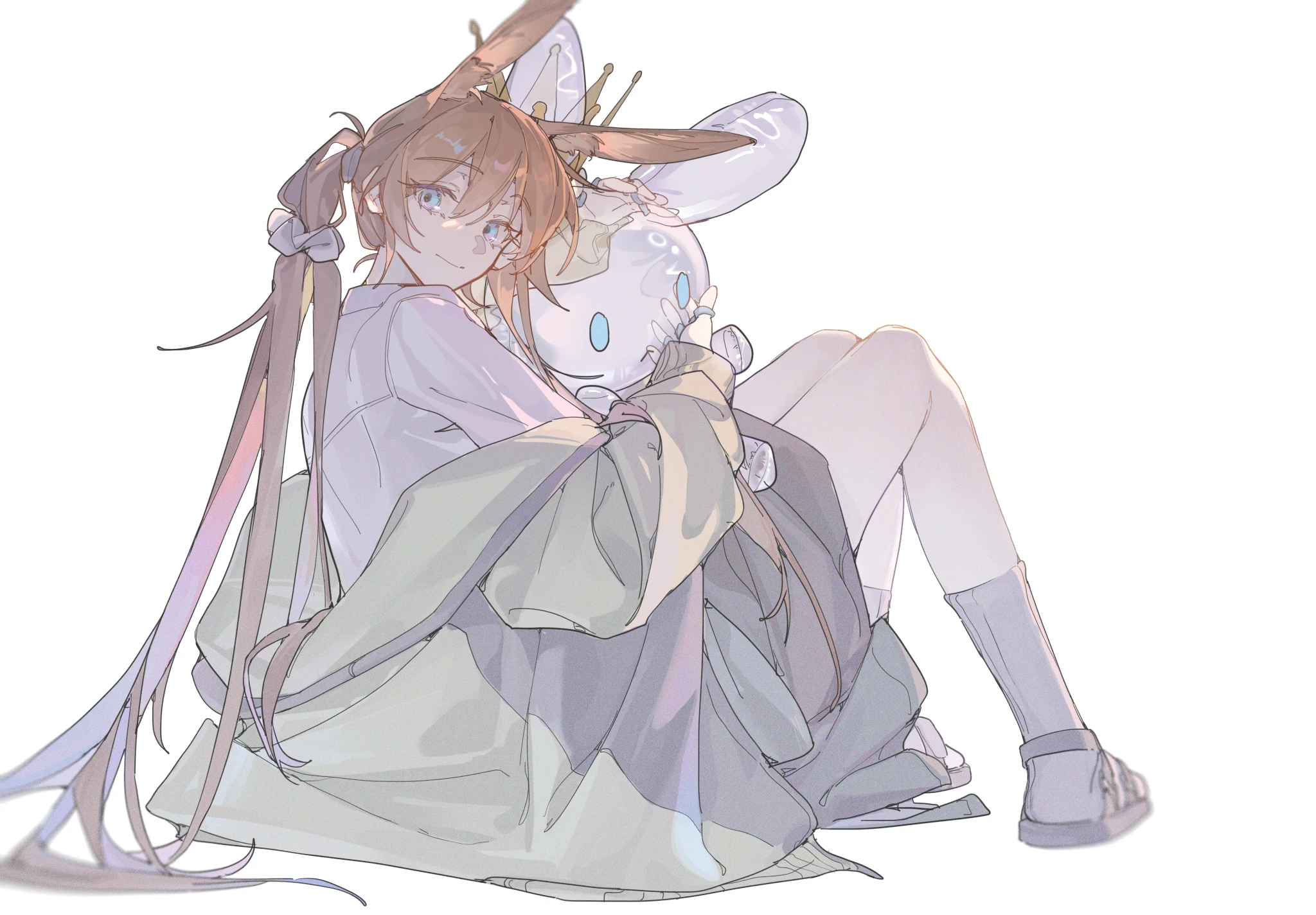 The Big ImageBoard (TBIB) 1girl amiya (arknights) animal ears