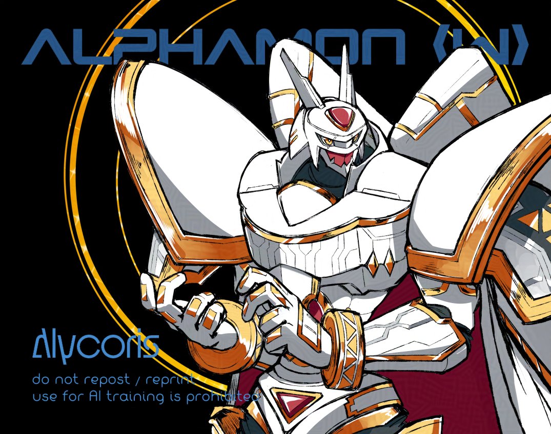 The Big ImageBoard (TBIB) - alphamon armor artist name black background ...