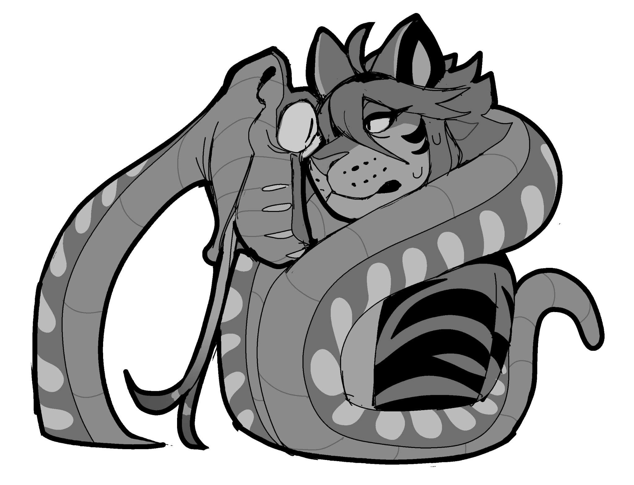 The Big ImageBoard (TBIB) - anthro coiling duo felid female feral ...