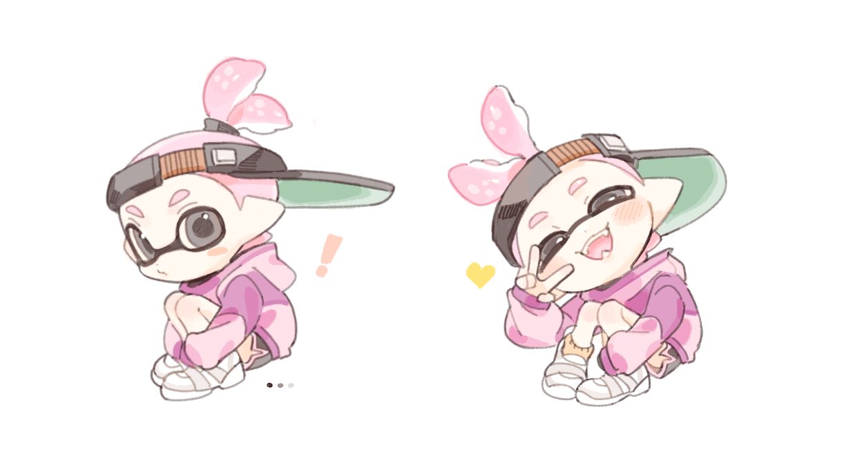 Pink Inkling Sitting The Big ImageBoard (TBIB) - ! ... 1boy backwards hat black eyes black ...
