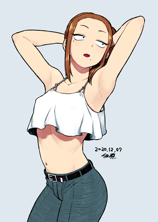 ...komi-san_wa_komyushou_desu midriff mole mole_under_eye mole_under_mouth ...