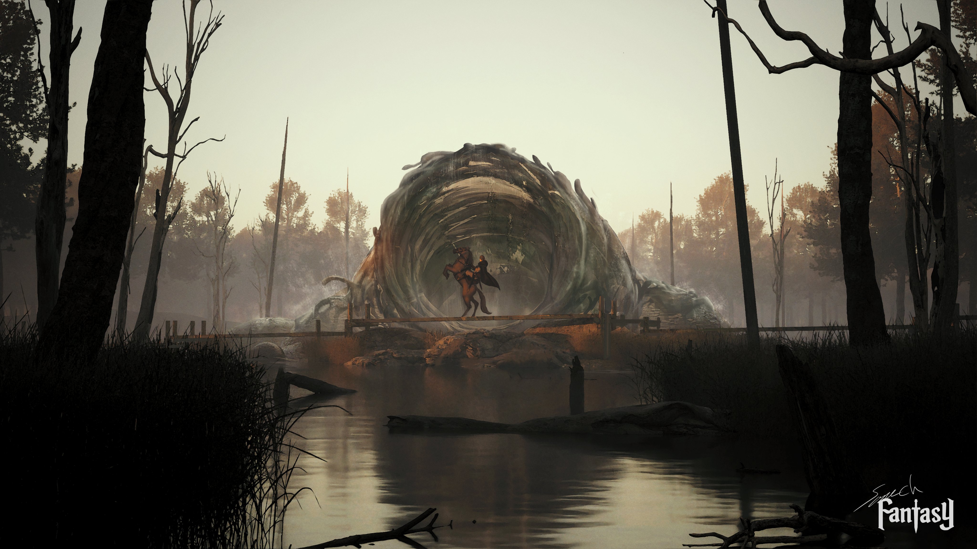 The Big ImageBoard (TBIB) 1boy absurdres bare tree black cape branch