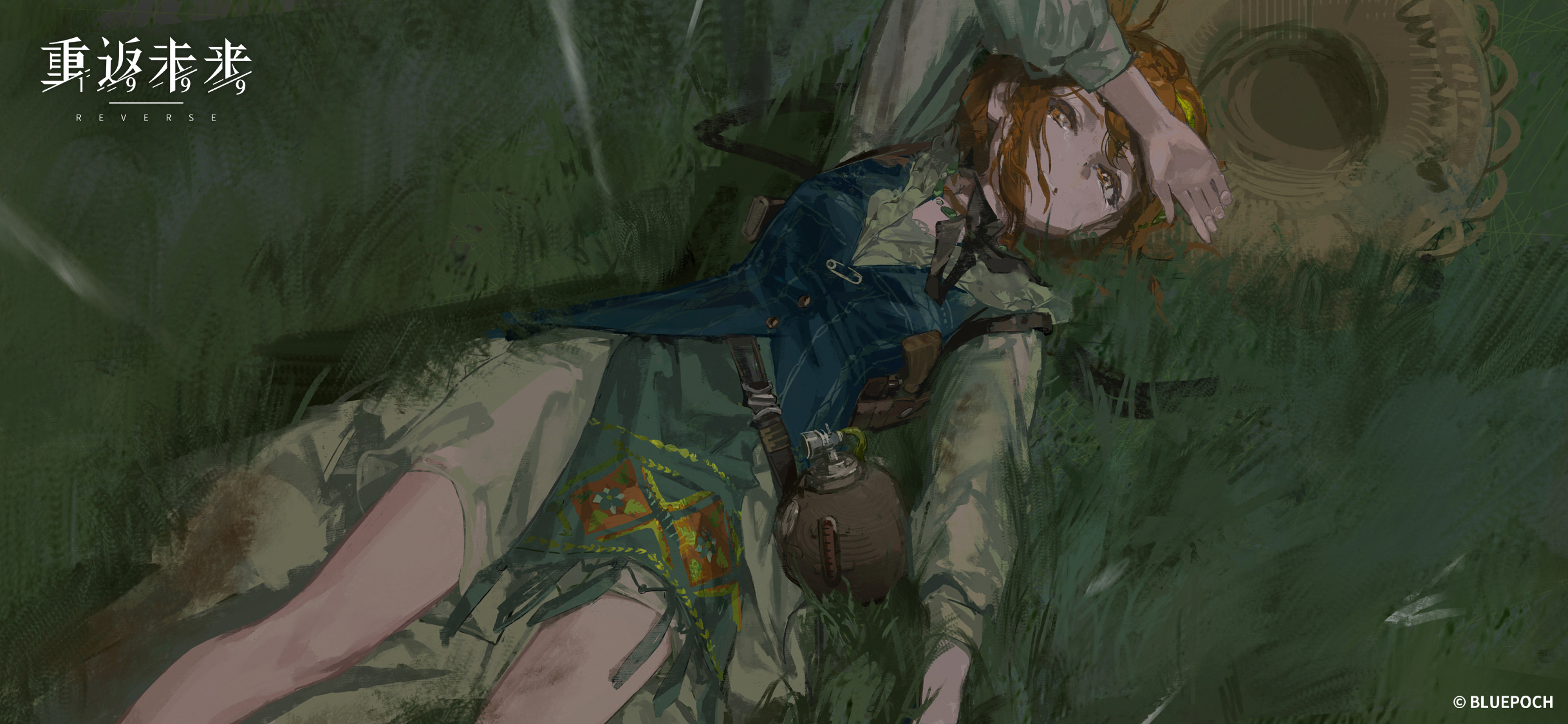 The Big ImageBoard (TBIB) 1girl arm on own head arm up blue vest