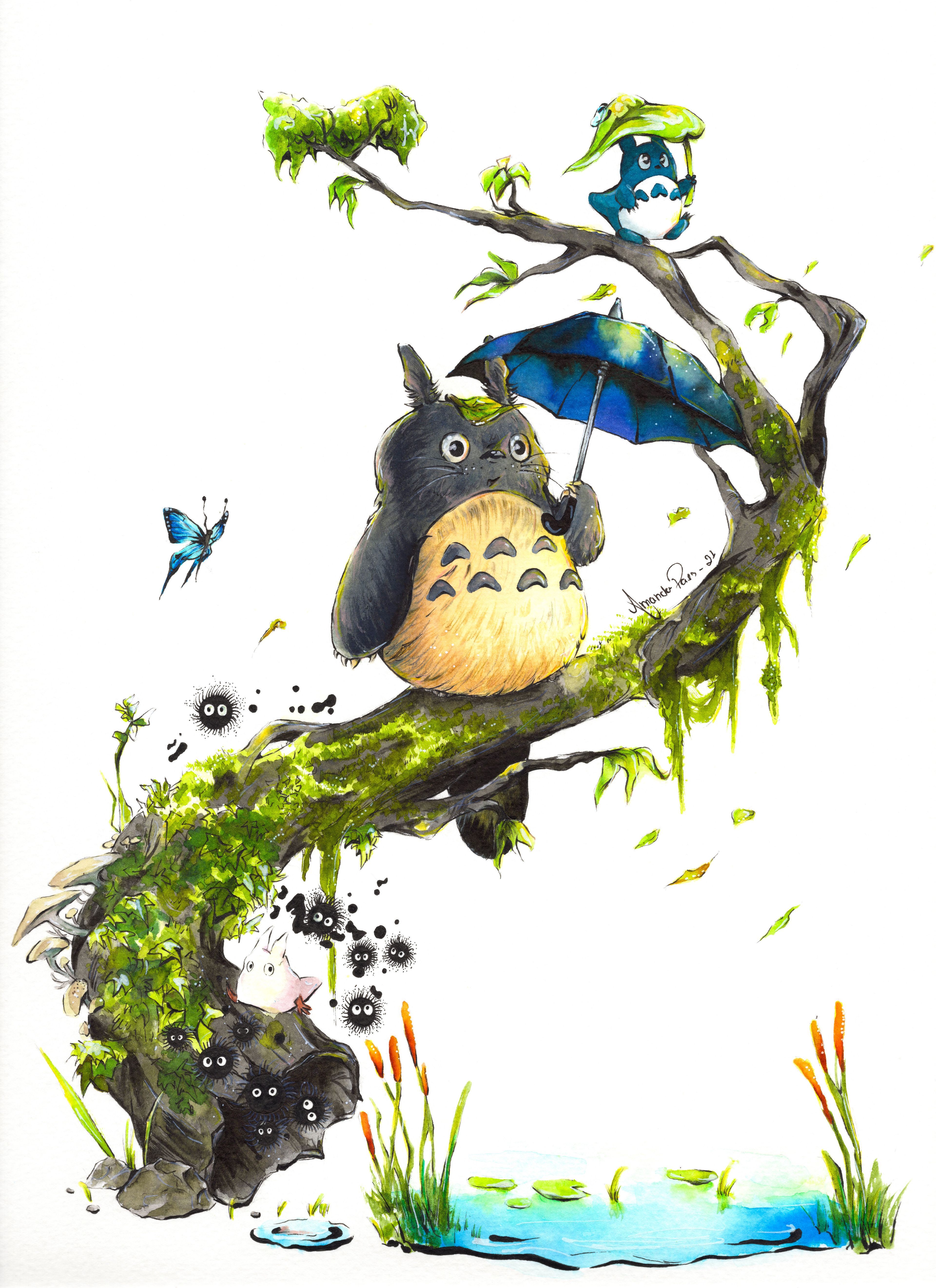 Totoro Reeds The Big ImageBoard (TBIB) - absurdres amandapaesx artist name bug ...