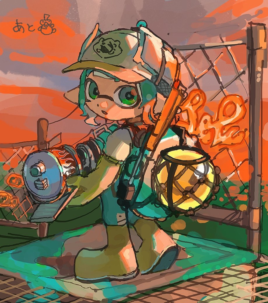 Linking Splatoon The Big ImageBoard (TBIB) - 1girl :o baseball cap blaster (splatoon ...