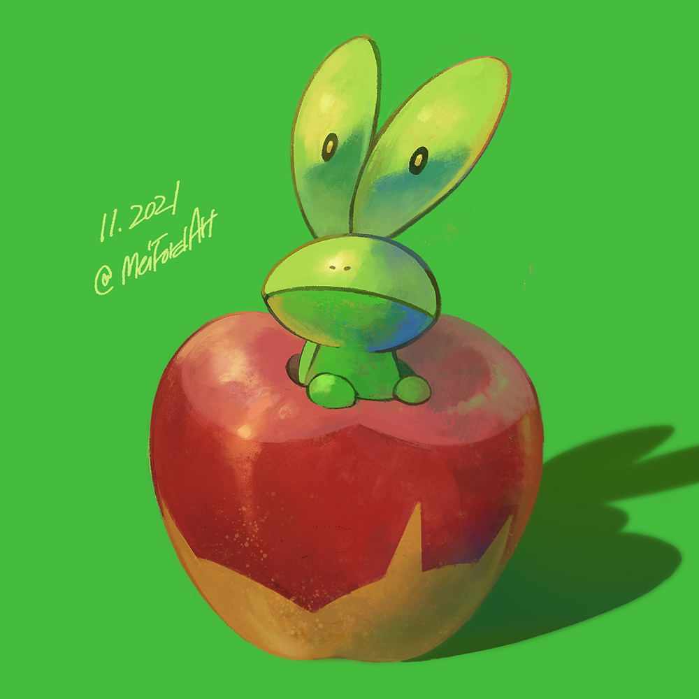 The Big ImageBoard (TBIB) - apple applin black eyes closed mouth ...
