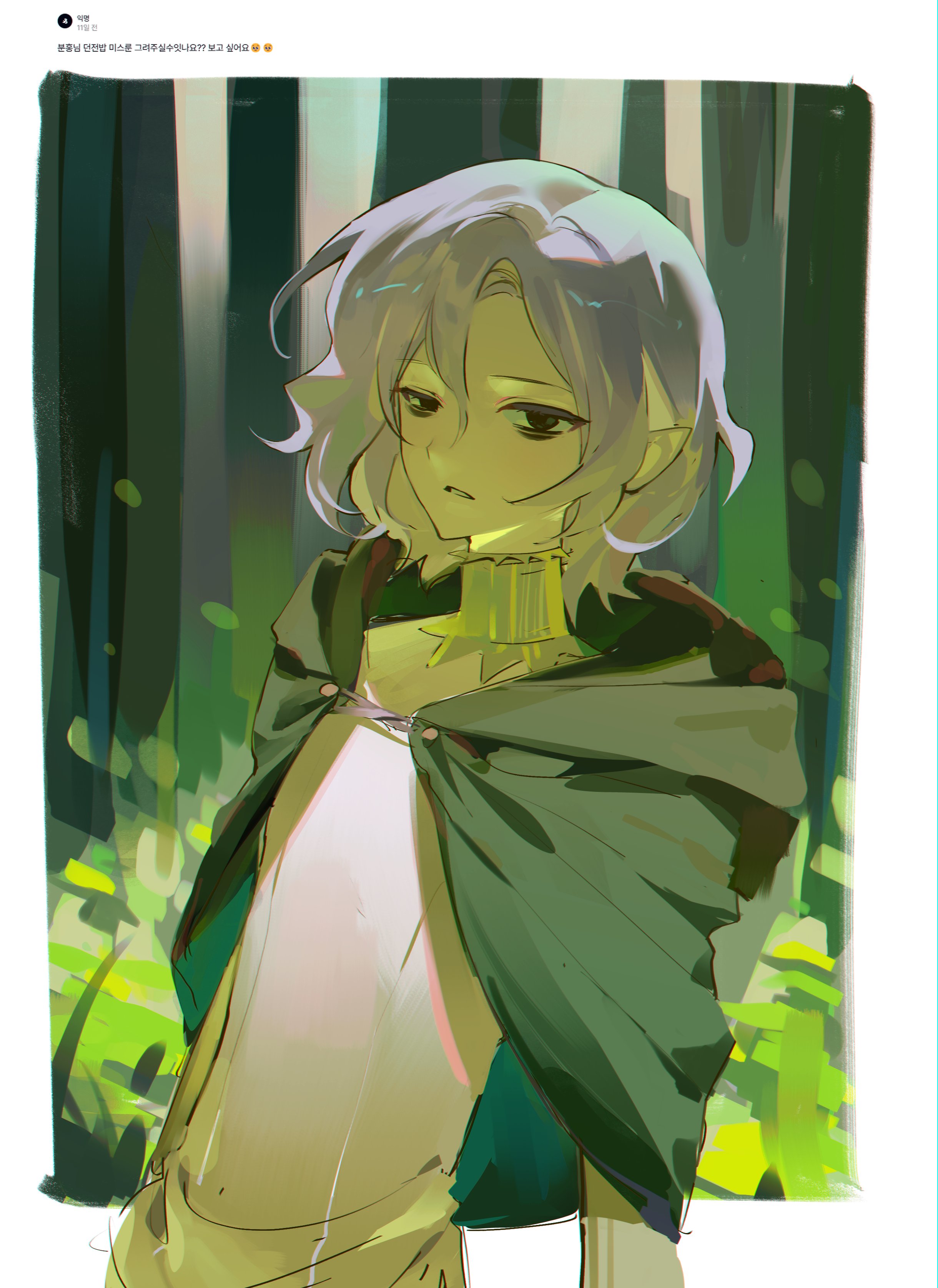Mithrun Elf The Big ImageBoard (TBIB) - 1boy absurdres bags under eyes black eyes ...