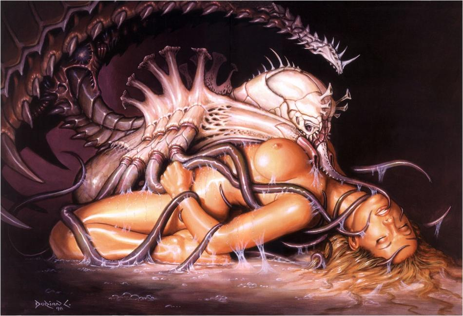 1 alien blonde_hair breasts dorian_cleavenger monster nude rape sex slime t...