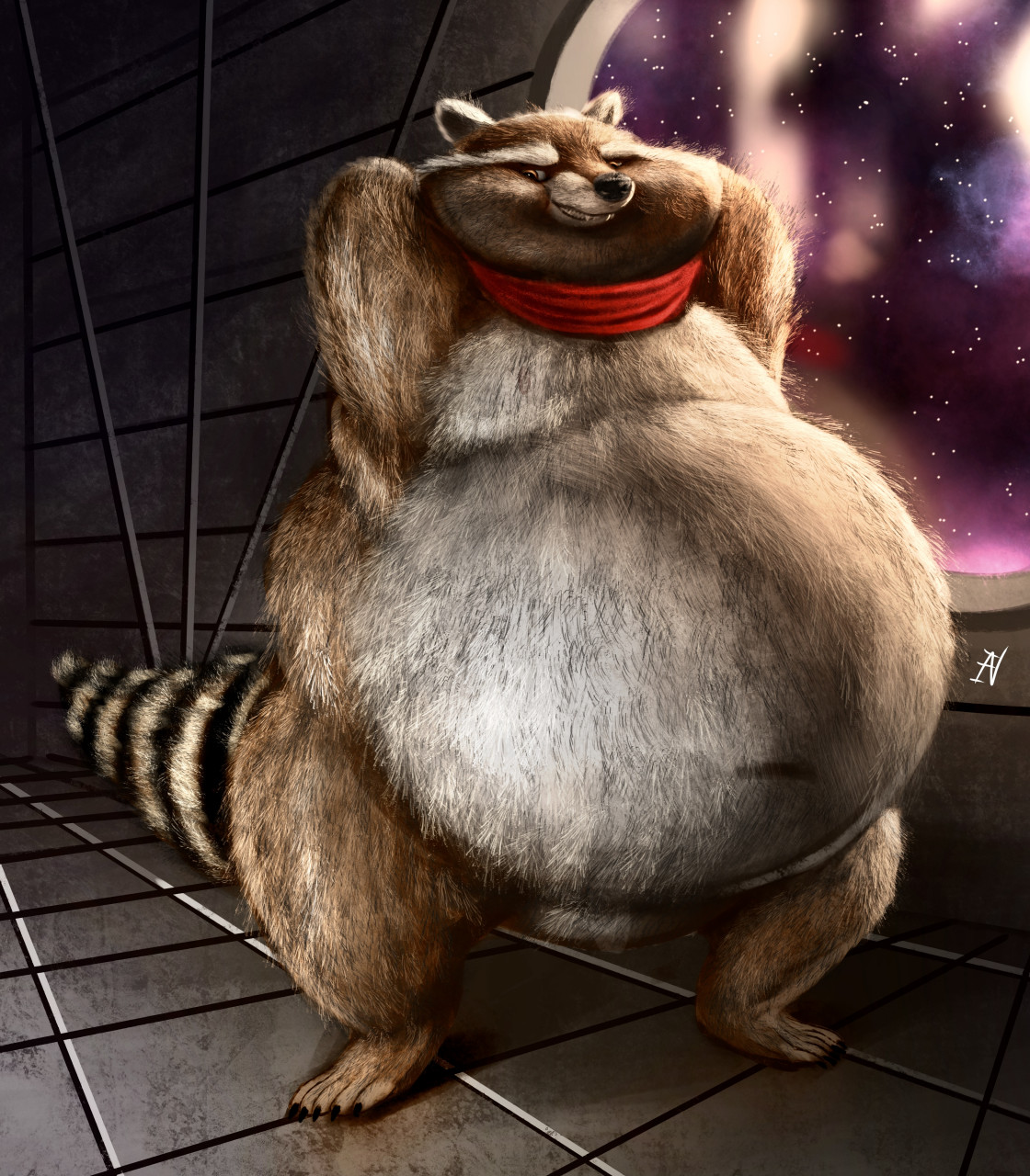 Ringtail Rocket The Big ImageBoard (TBIB) - anthro belly big belly fluffy guardians of ...