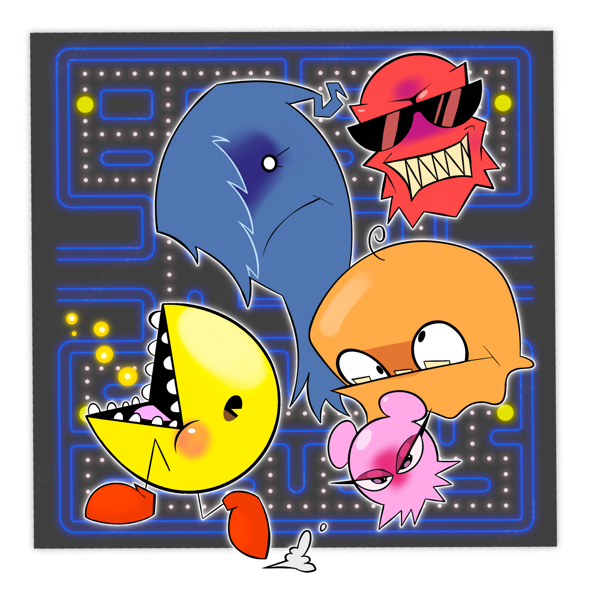 The Big ImageBoard (TBIB) - blinky (pac-man) funy0nion ghost highres ...