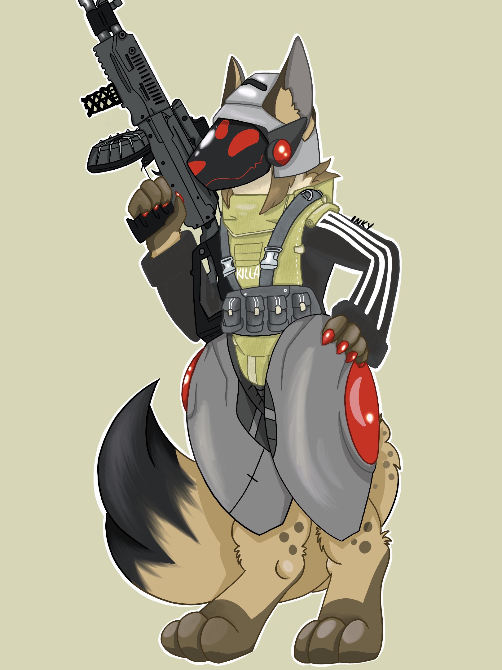 Protogen With Assault Rifle The Big ImageBoard (TBIB) - 3:4 5.45x39mm ak platform ambiguous gender ...