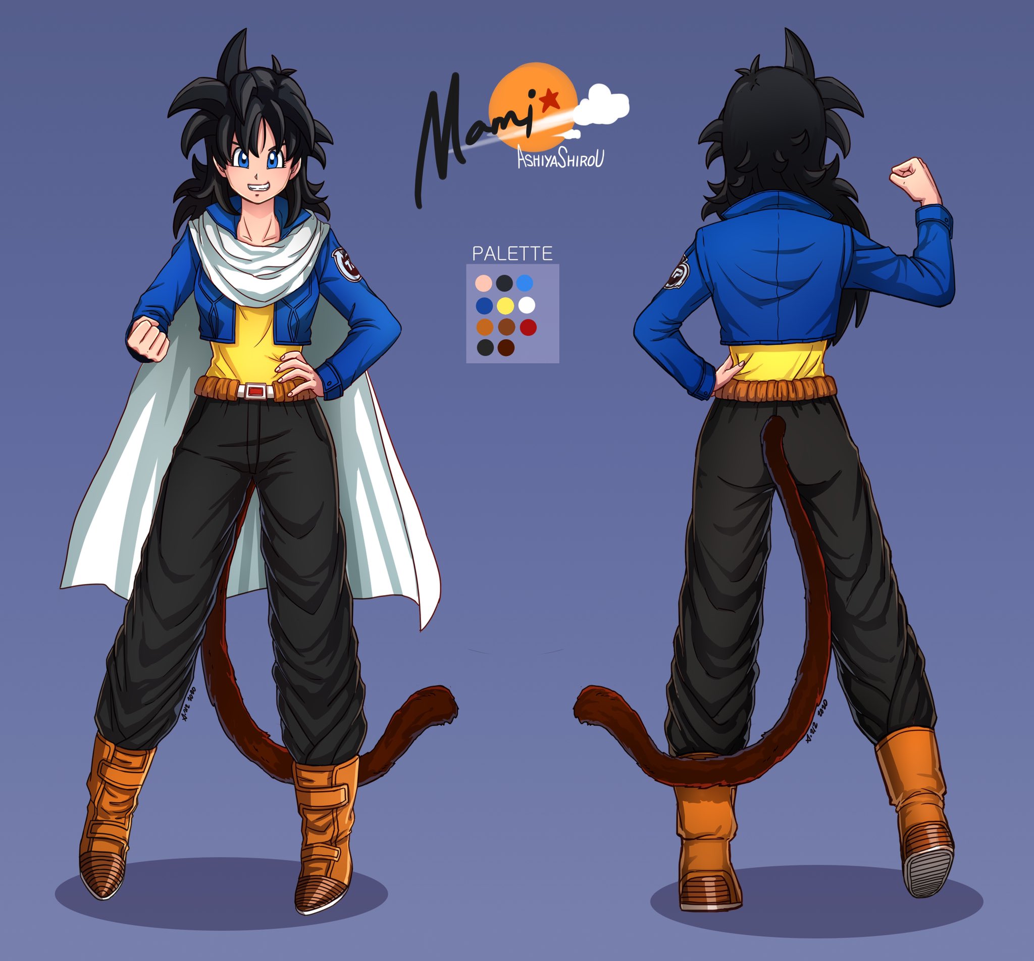 The Big ImageBoard (TBIB) - 1girl azumi212 black hair black pants blue ...
