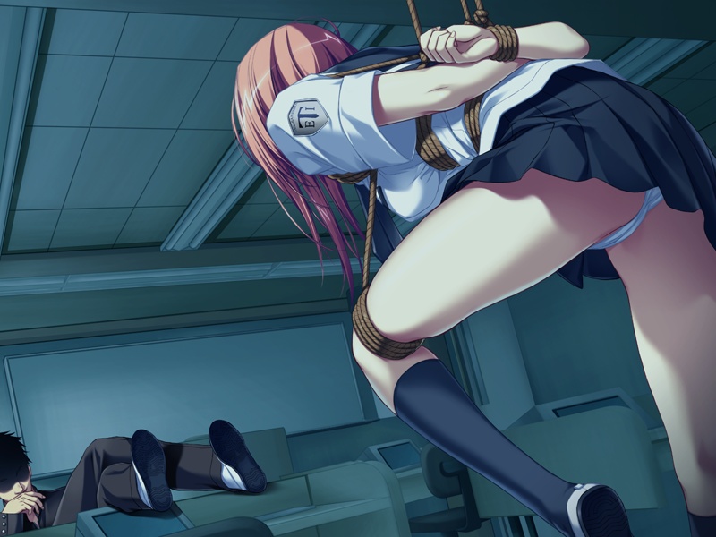 Bondage anime upskirt panties