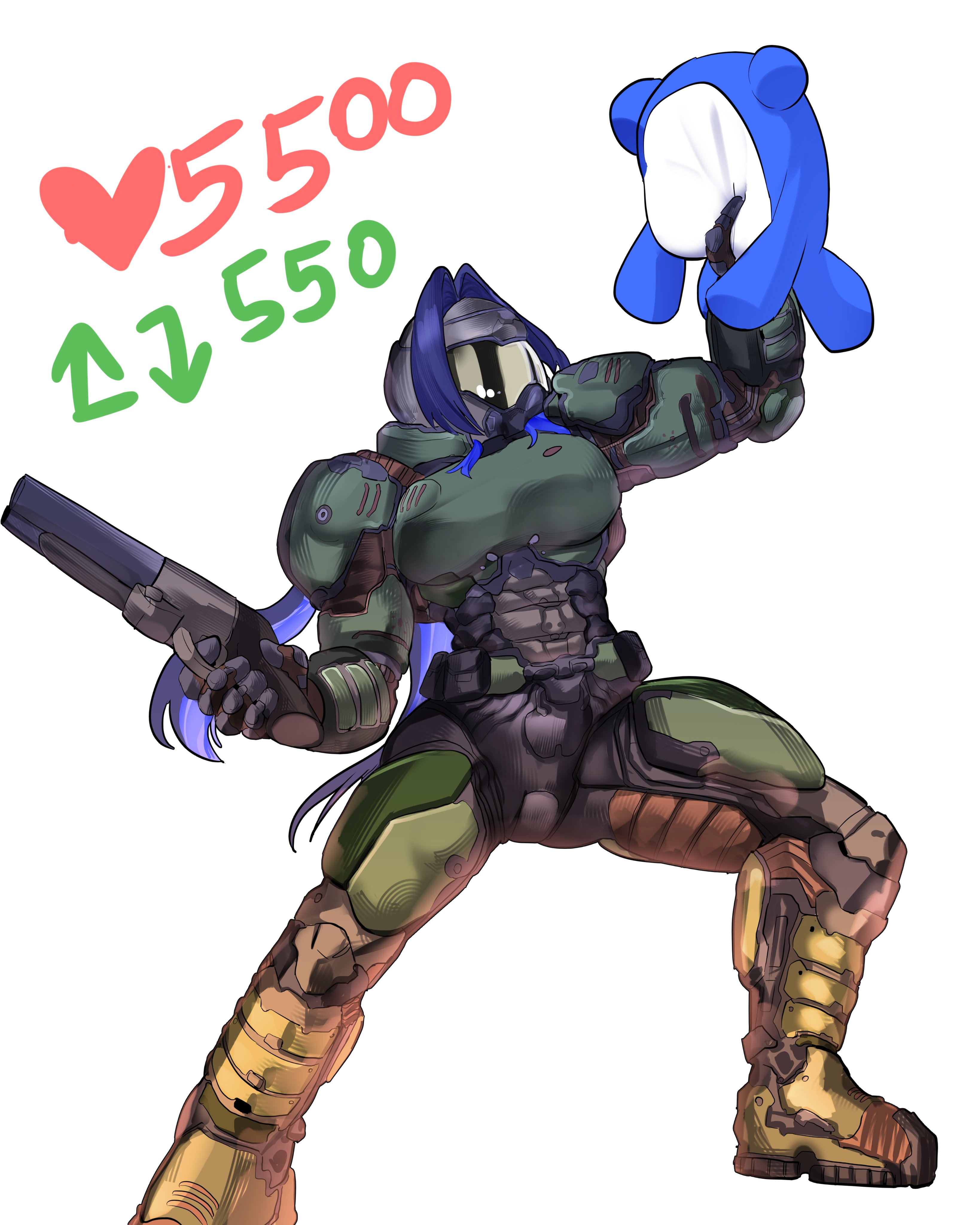 The Big ImageBoard (TBIB) - 1girl absurdres armor blue hair character ...
