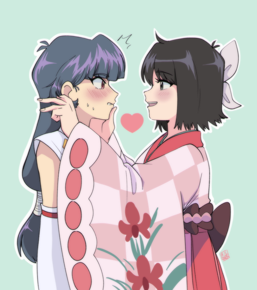 The Big ImageBoard (TBIB) - 2girls absurdres black eyes black hair blue ...