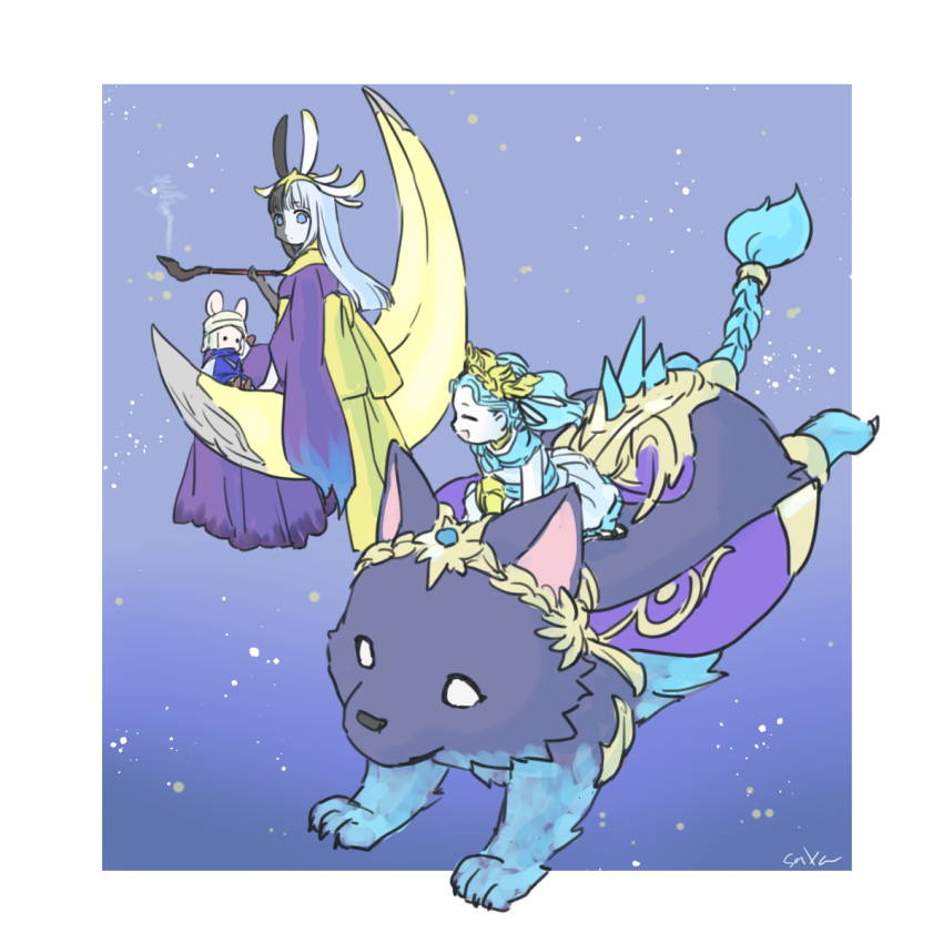 The Big ImageBoard (TBIB) - 2girls ^ ^ animal ears black bow black hair ...