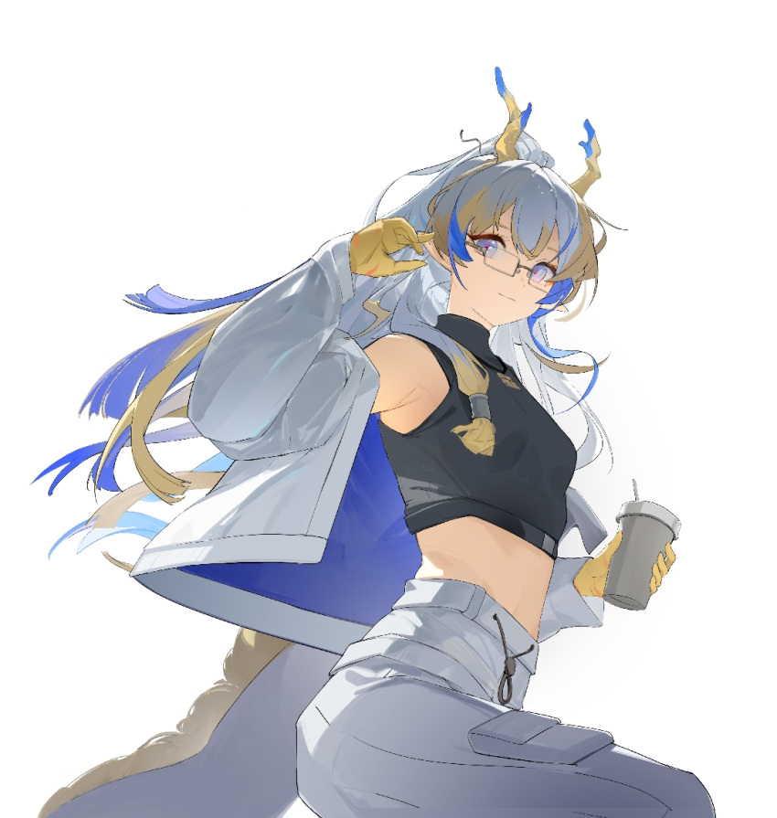 Simples Background Examples The Big ImageBoard (TBIB) - 1girl arknights bare shoulders black shirt ...