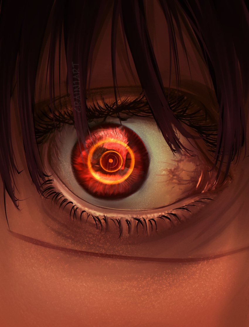 Multi Ringed Eyes The Big ImageBoard (TBIB) - 1girl absurdres artist name bangs black ...