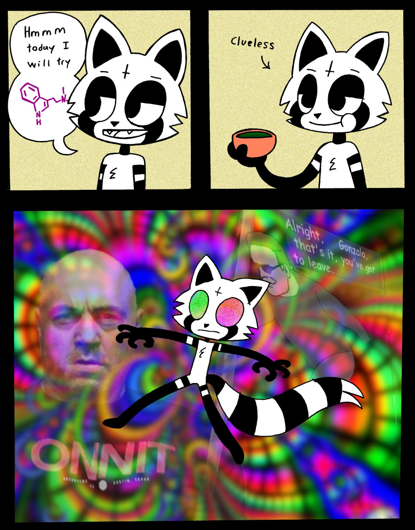 Lsd Racoon The Big ImageBoard (TBIB) - abstract background absurd res anthro black ...