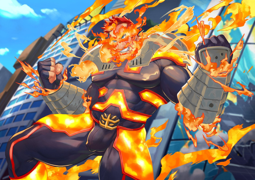 The Big ImageBoard (TBIB) arm guards armor bara beard benoit bodysuit