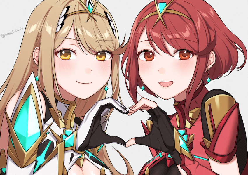 Pyra Hand Extended The Big ImageBoard (TBIB) - 2girls :d black gloves blonde hair gloves ...