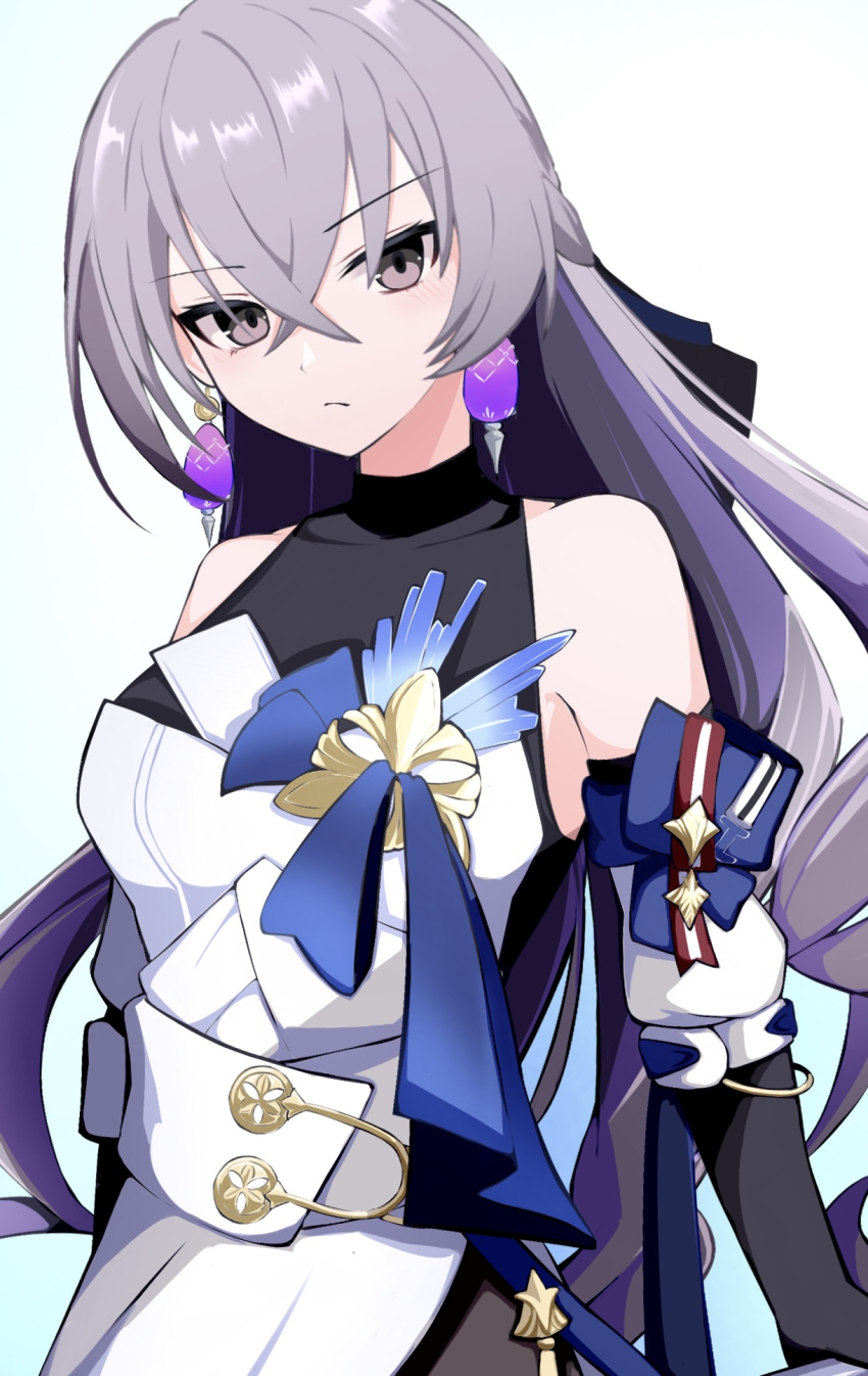 The Big ImageBoard (TBIB) - 1girl bare shoulders blue ribbon bronya ...