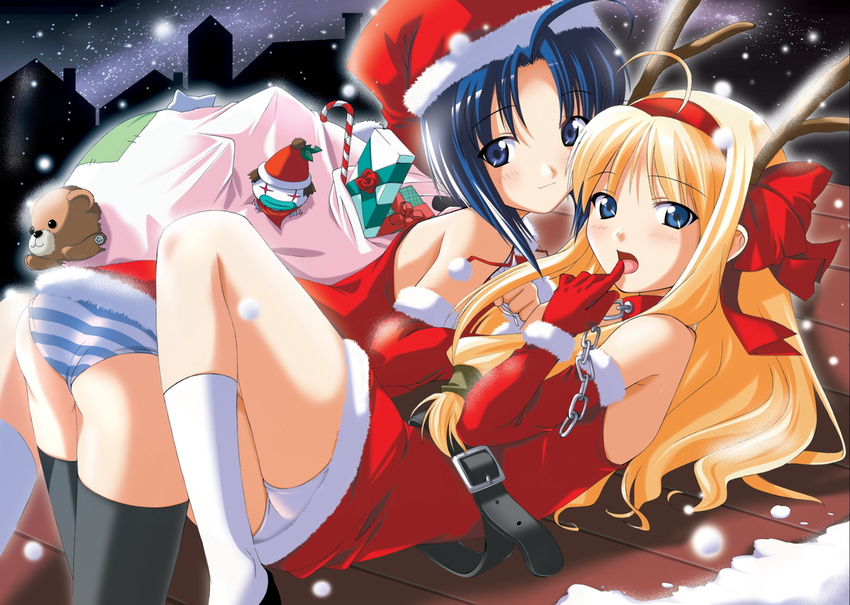 Christmas anime upskirt
