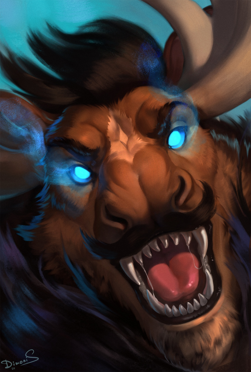 The Big ImageBoard (TBIB) - anthro antlers blue eyes bodily fluids deer ...
