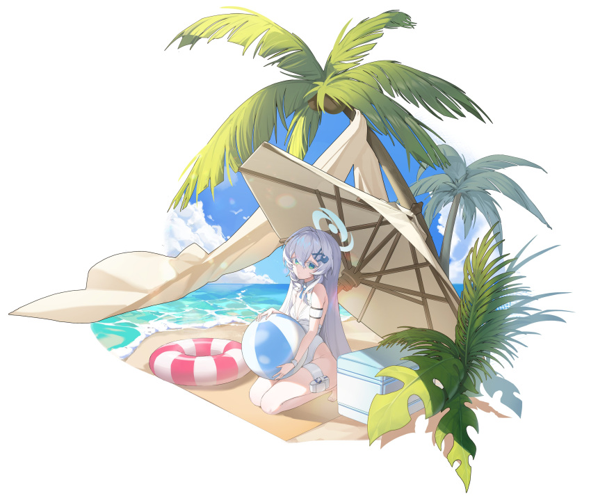 The Big ImageBoard (TBIB) - 1girl absurdres armband ball beach umbrella ...