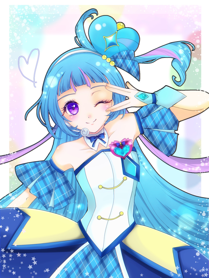 The Big ImageBoard (TBIB) - 1girl aokaze nana bare shoulders blue hair ...