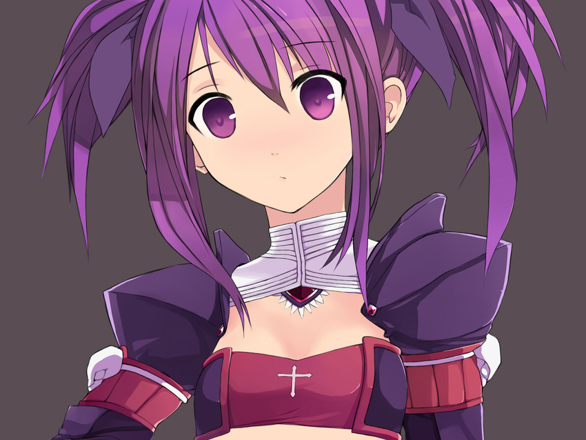 Anime girl with lilac hair
