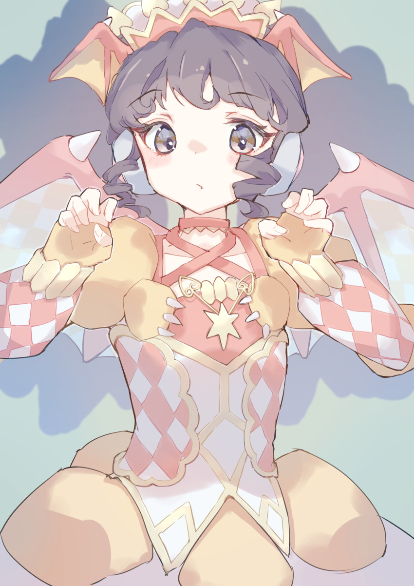 The Big ImageBoard (TBIB) - 1girl black eyes black hair blush claw pose ...