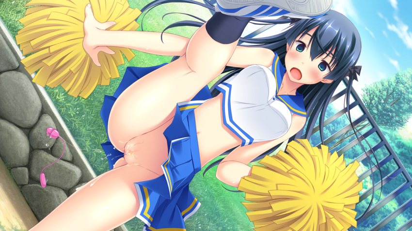 Anime woman cheerleaders panties
