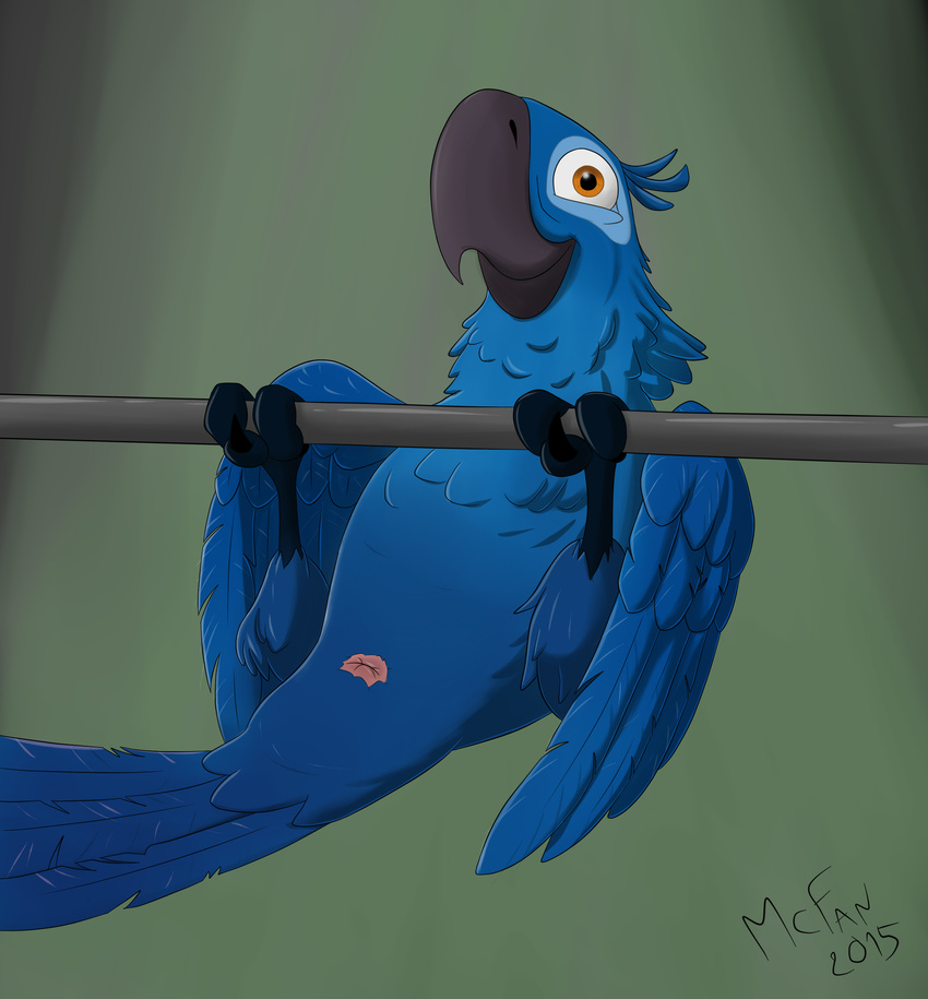 2015 animal_genitalia avian bar beak bird blu cloaca feral looking_at_viewe...