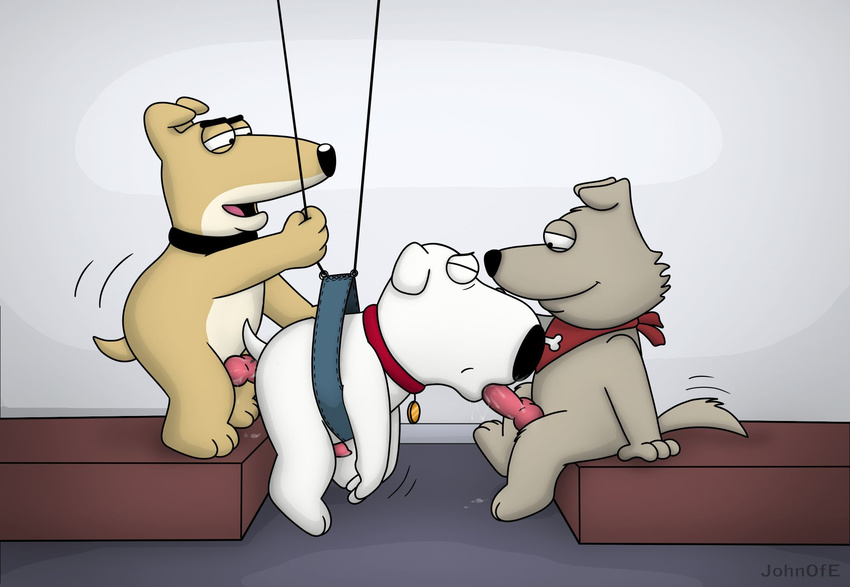 brian_griffin canine cum dog erection family_guy group group_sex johnofe ma...