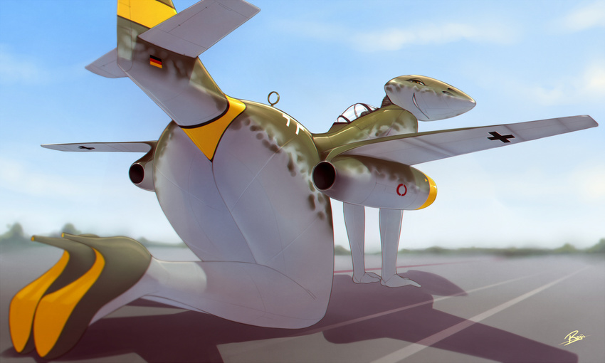 The Big Imageboard Tbib Aircraft Airplane All Fours Anthro Anthrofied Female German High