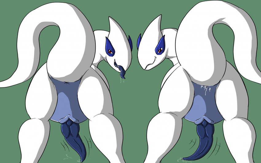 ...mon looking_at_viewer lugia male male/male mammal nintendo open_mouth......
