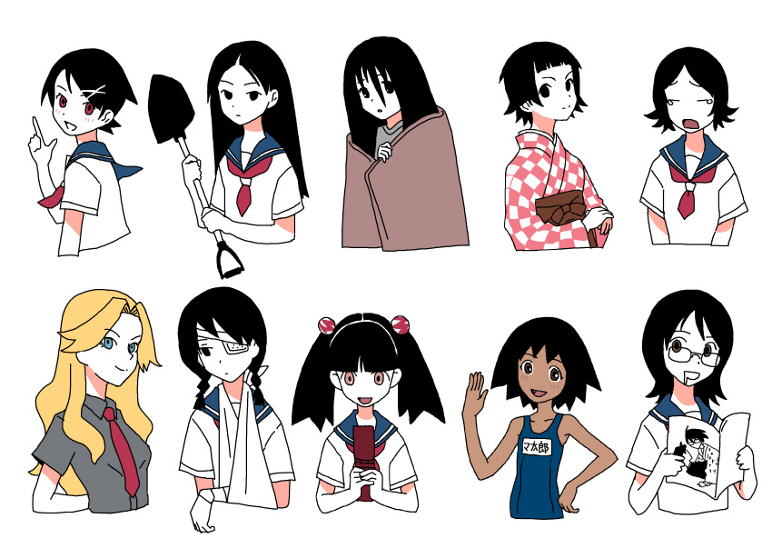 The Big ImageBoard (TBIB) - 6+girls absurdres arm sling black eyes ...