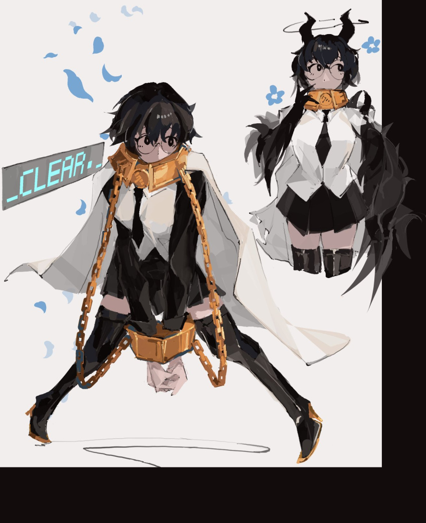 The Prescript Project Moon The Big ImageBoard (TBIB) - 1girl black hair black halo boots collared ...