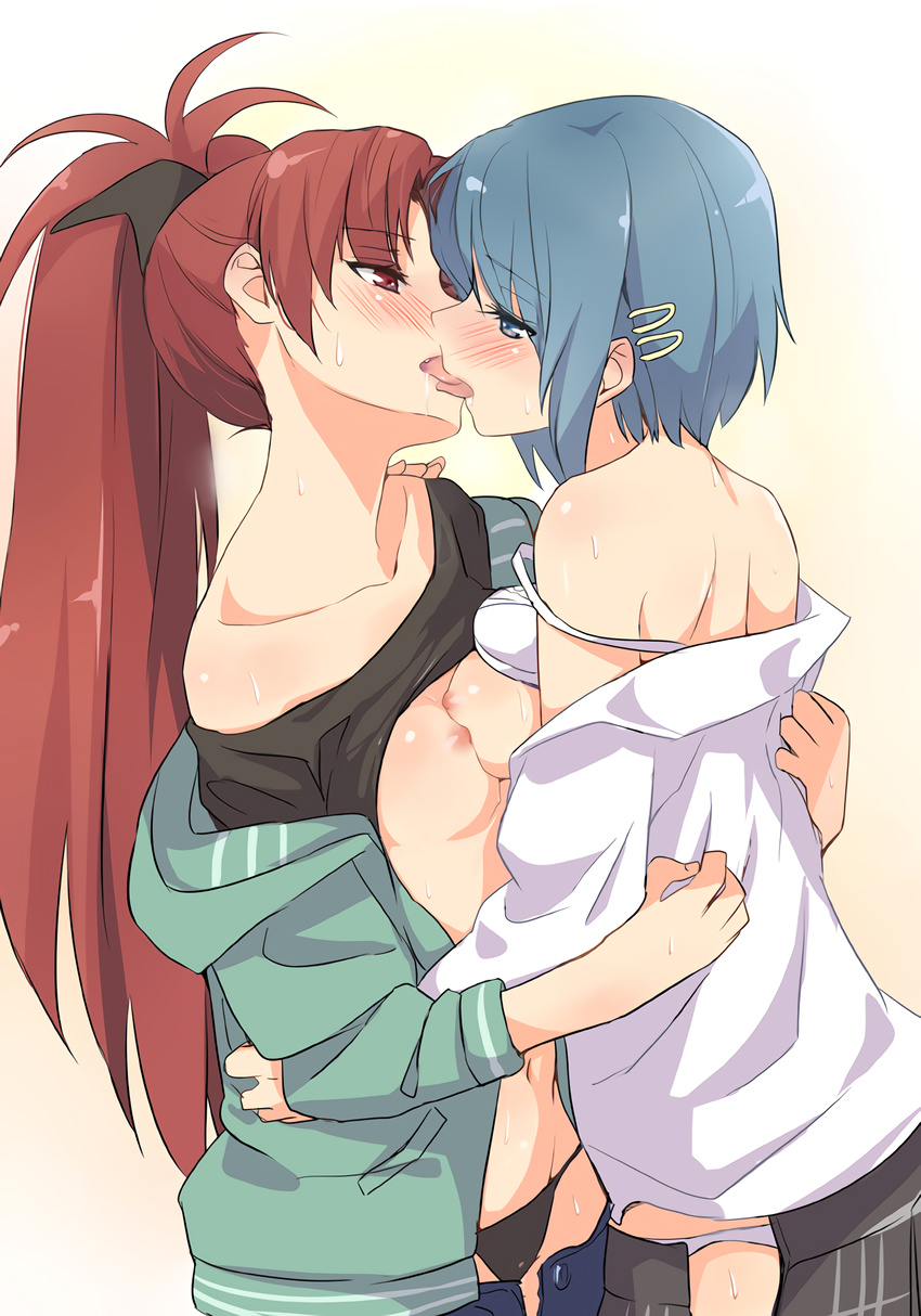 Hentai lesbian kissing фото 20