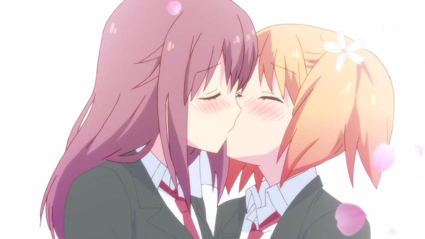 Anime french kissing